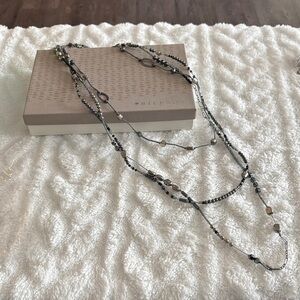 Silpada Elegant Silver and Black Necklace